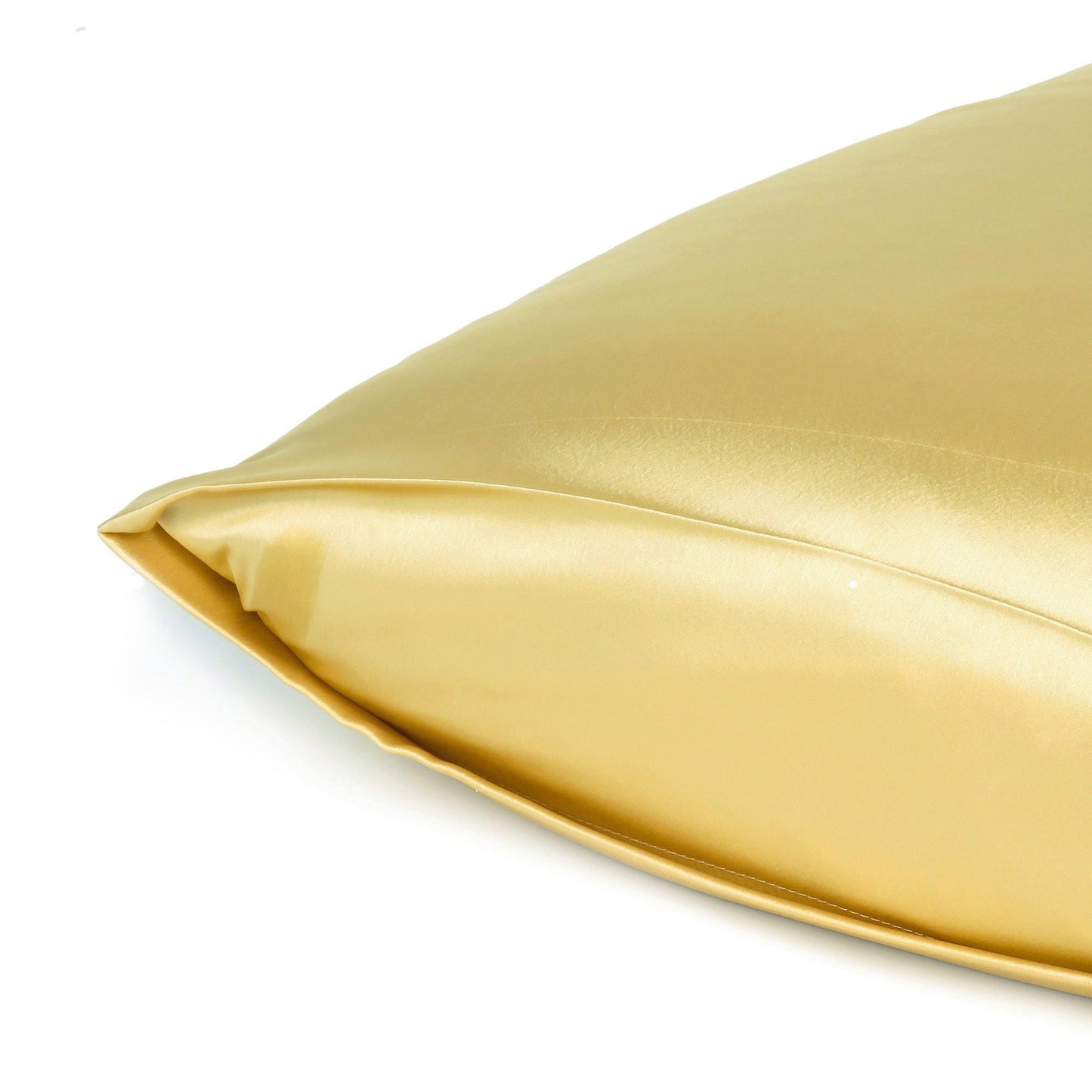 Luxury Soft Plain Satin Silk Pillowcases in Set of 2 - Parsnip Cream