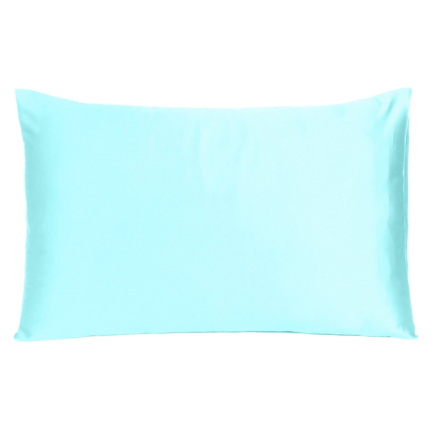 Luxury Soft Plain Satin Silk Pillowcases in Set of 2 - Pastel Blue