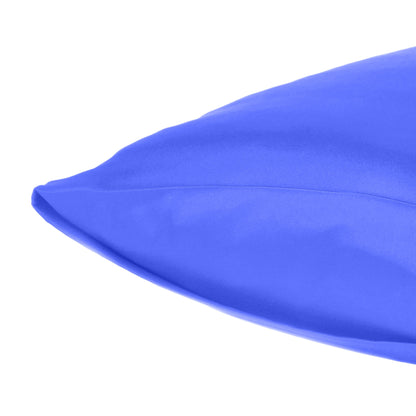 Luxury Soft Plain Satin Silk Pillowcases in Set of 2 - Royal Blue