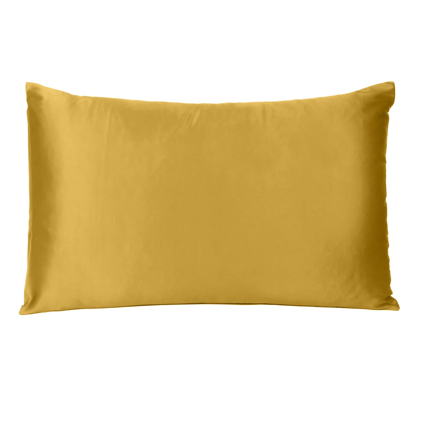 Luxury Soft Plain Satin Silk Pillowcases in Set of 2 - Sun Flower