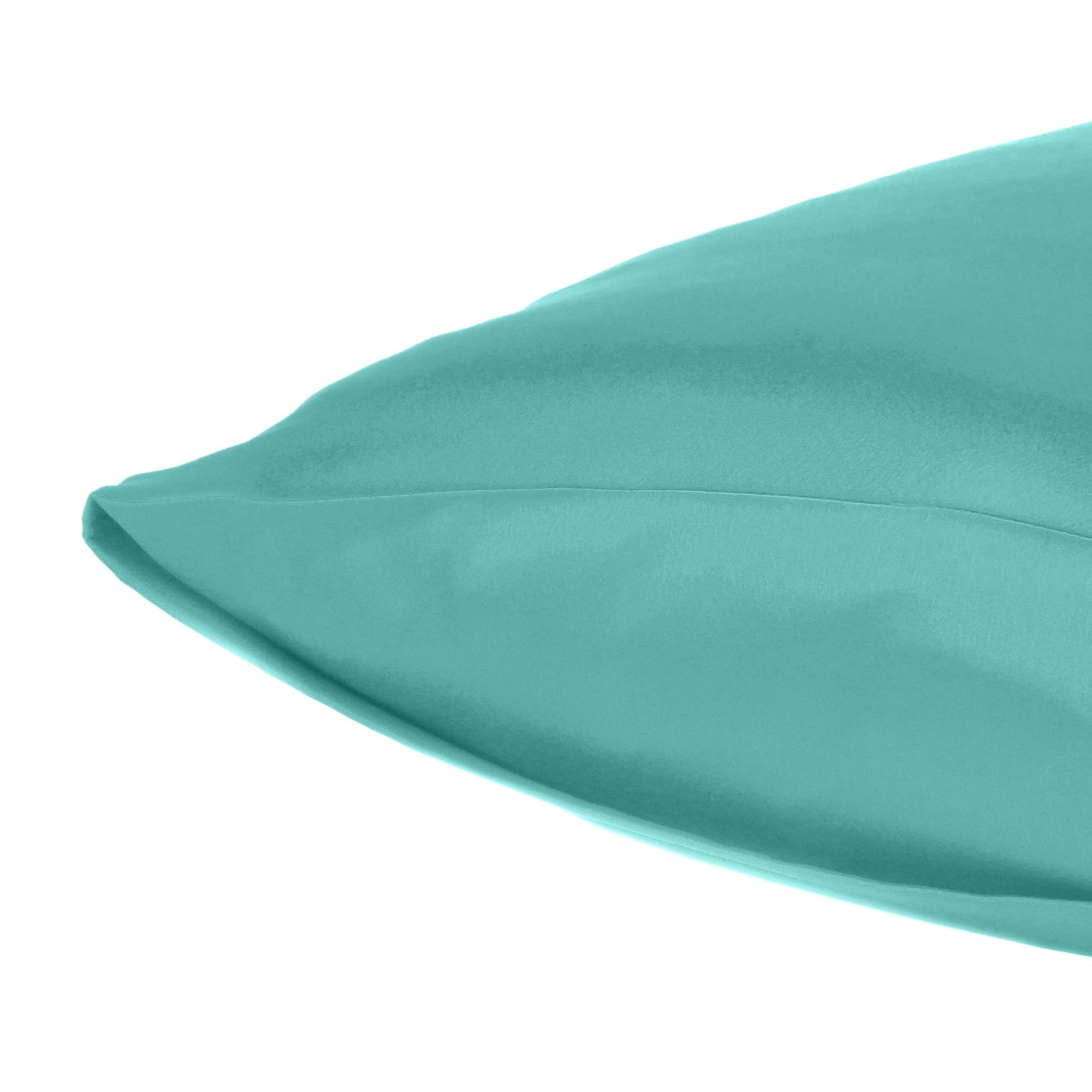 Luxury Soft Plain Satin Silk Pillowcases in Set of 2 - Teal
