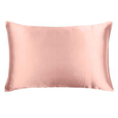 Luxury Soft Plain Satin Silk Pillowcases in Set of 2 - Terracotta