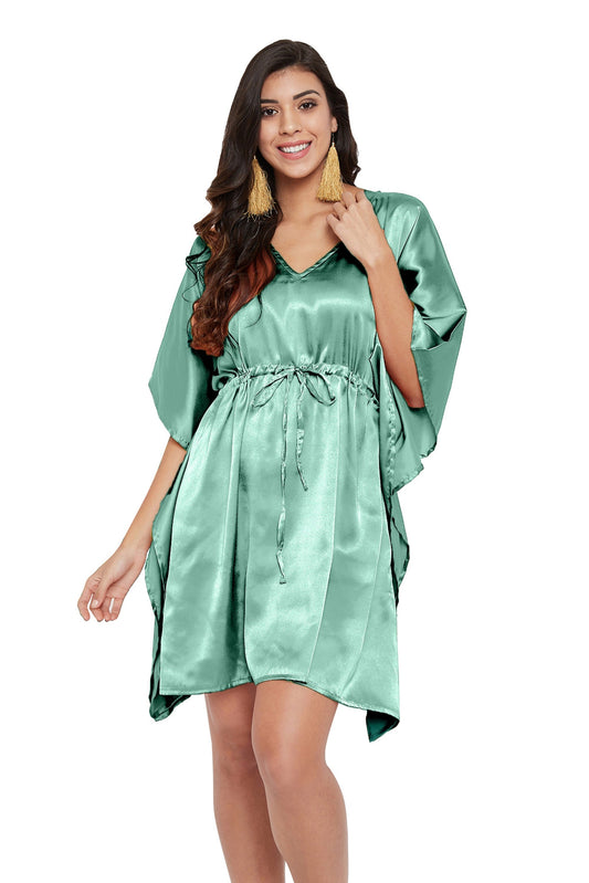 Silky Satin Adjustable Short Caftan