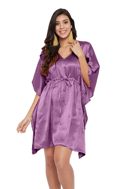 Satin Silk Purple Tunic