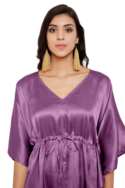 Satin Silk Purple Tunic