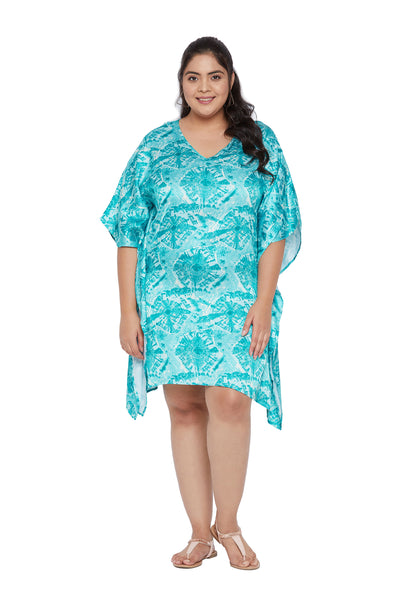Printed Sea Green Kimono Tunic