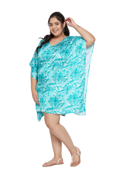 Printed Sea Green Kimono Tunic