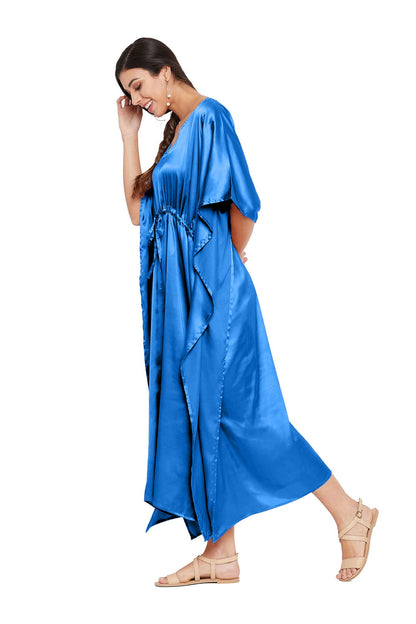 Blue Solid Kaftan: Stylish Fusion Fashion